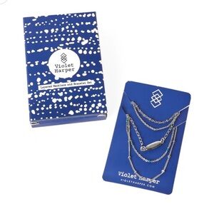 Silver Layered Necklace Set